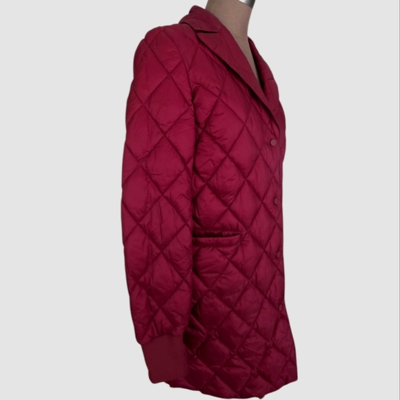 Dawn Levy Jess Diamond Quilted Water Resistant Packable Jacket S NWT Berry Red - Picture 10 of 16